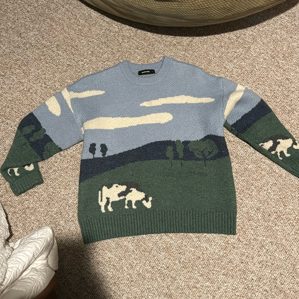 small Aelfric Eden cow sweater. Worn once and is in excellent condition